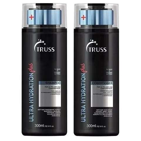 TRUSS Ultra Hydration PLUS SET - For Color and Chemical Treated Hair - Restores Elasticity, Revitalizes, Adds Body & Shine to All Hair Types & Textures