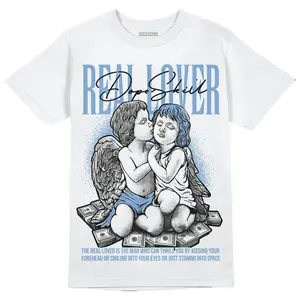 DopeSkill Graphic Tees University Blue 5s Streetwear Unisex Cool T-Shirt Sneaker Colour Matching Real Lover Graphic