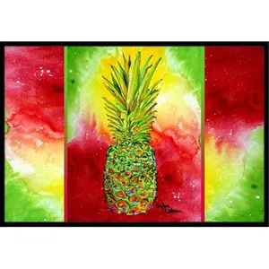 Carolines Treasures  36 x 24 in. Pineapple Indoor Or Outdoor Doormat
