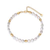 Yellow Gold - Beaded Anklet 