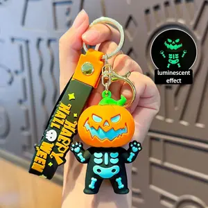 Funny Cute Keychain for Halloween Charms for Bag Purse Halloween Basket Stuffers Key Chain Gifts for Friends，Halloween Accessories
