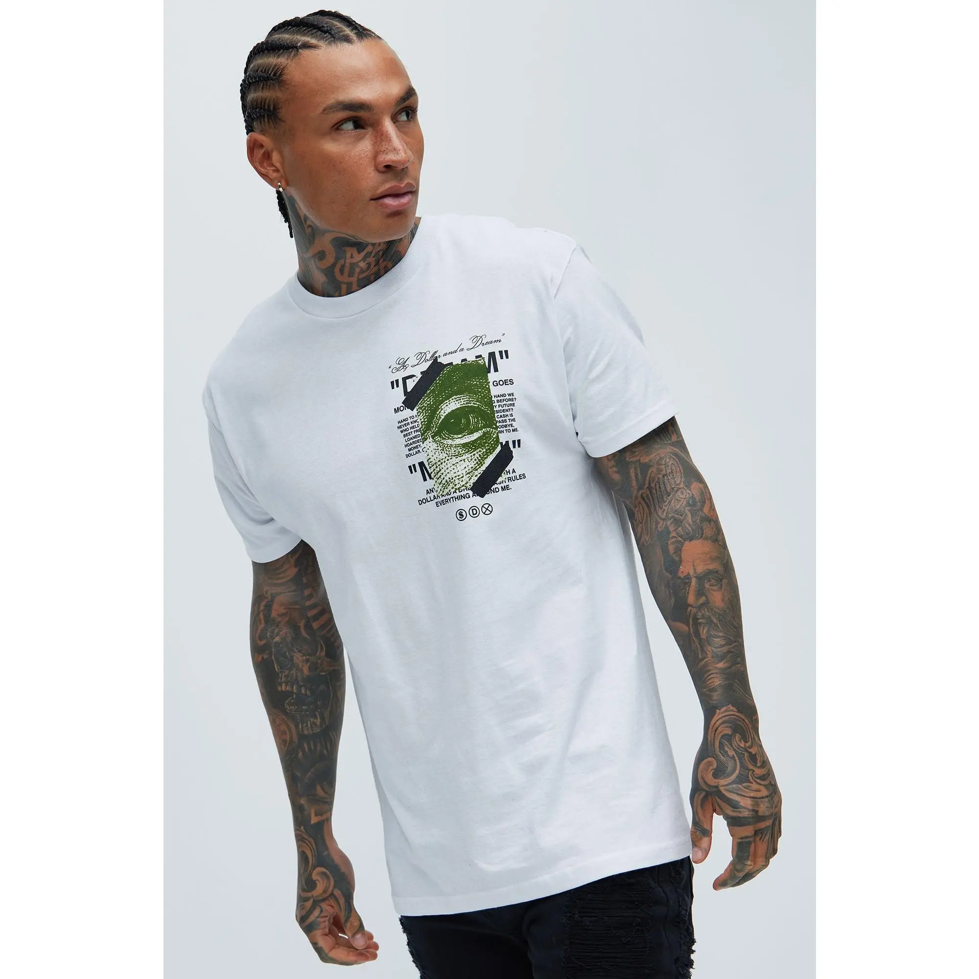 A Dollar And A Dream Short Sleeve Tee - White A Dollar And A Dream Short Sleeve Tee - White