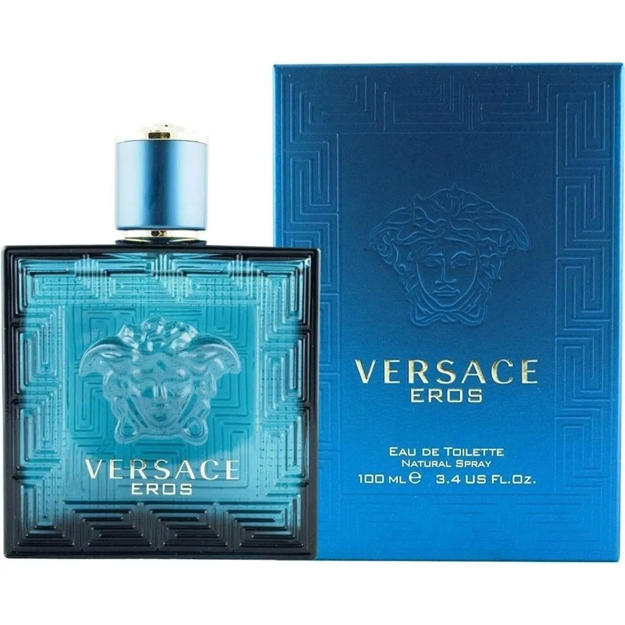 VERSACE Eros Men's EDT Cologne, 3.4oz (3.3oz Equivalent), Cannes Launch, New in Box, Perfume-Inspired Luxe Alcohol-Based Men's Fragrance, Perfume-Inspired Men's Fragrance