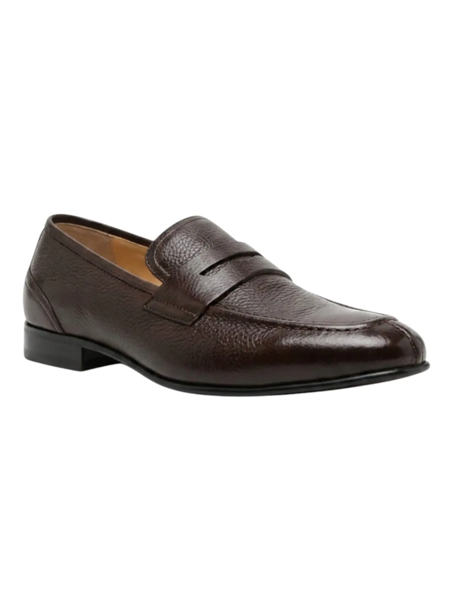 Bally Saix 6305325 Men's Ebano Deer Grained Penny Loafers MSRP $1100