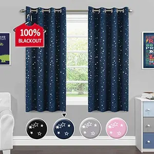 Blackout Mircofiber Curtains For Kids - Twinkle Stars Pattern
