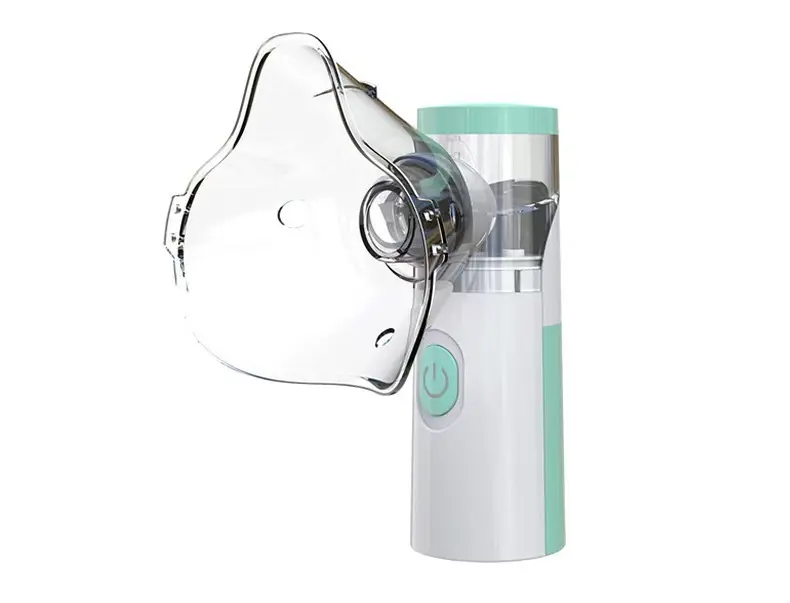 Ultrasonic Portable Nebulizer - AA-Powered Handheld Mesh Facial Beauty Device for Adults, Mini Lightweight for Home/Travel Use, Adjustable Speeds, Self-Cleaning Function, Includes Mask, Nebulizer Portable