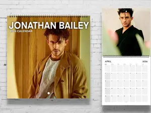 Jonathan Bailey 2026 Calendar, 2026 Wall Calendar, Bridgerton Wicked Gifts, Funny Gift for Friend, Gift for Daughter, Gift for Fans Men Women