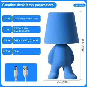 NewAoNaSen Lighting Cute Cartoon Plush Doll Desk Lamp - Adjustable 3-Color Touch Switch, Portable Rechargeable 1200mAh Battery, Adorable Animal Design for Bedroom & Living Room Decor, Lamp for Desk, Playful Design, Rechargeable Battery, Soft Glow Light