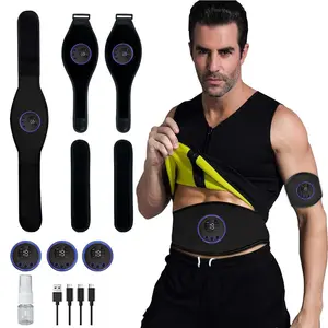 Rechargeable Abdominal Massage Belt, 1 Set Portable Waist Massager, Multifunctional Fitness Equipment for Home Gym