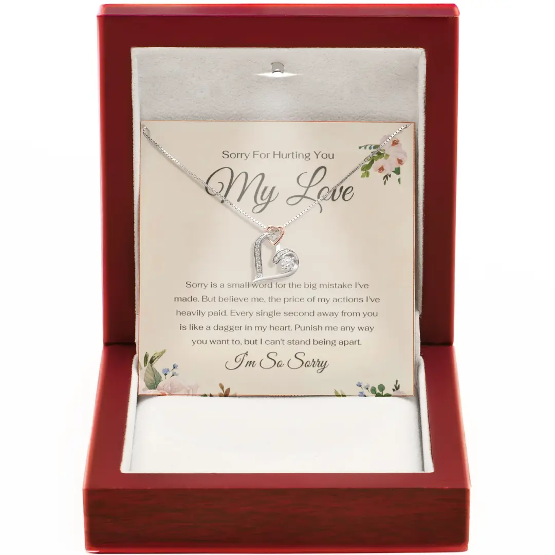 I'm Sorry Emotional Apology Necklace for Her - Jewelry for Love, Regret & Reconnect - Perfect Romantic Gift for Wife, Girlfriend or Soulmate