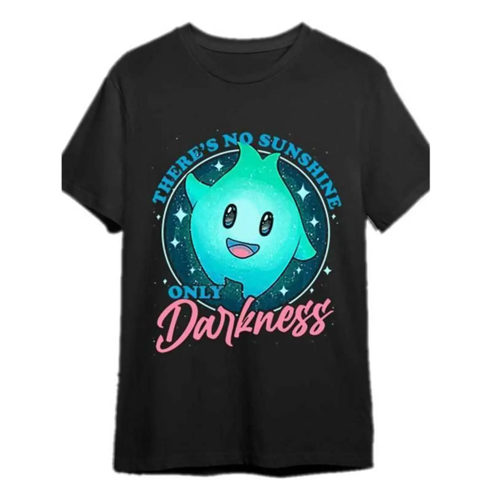 [100%25 Cotton] Lumalee Luna Star Dark T-Shirt - Unique Fun Pattern, Short Sleeve