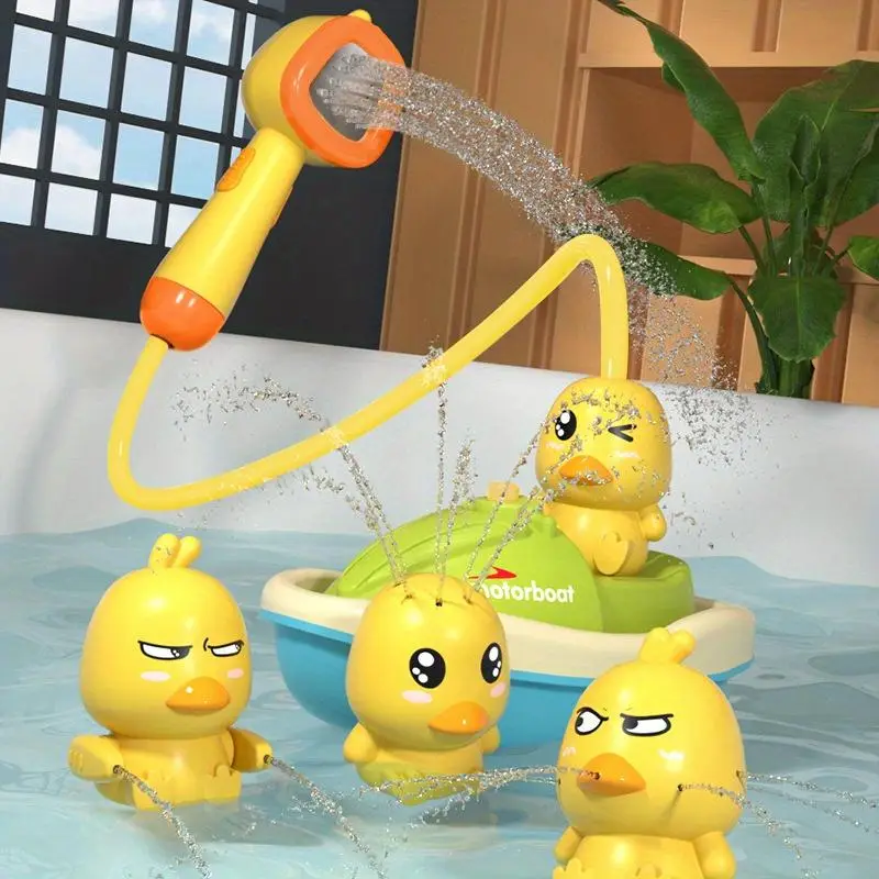 Baby Bath Toy, Cute Duck Design Electric Water Sprinkler Bathing Toys for Toddlers & Kids, Gift