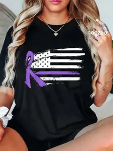 100% Cotton Lupus Awareness Month American Flag Autoimmune Disease T-Shirt