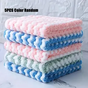 5-Pack Ultra-Soft Microfiber Dish Cloths - Super Absorbent and Machine Washable Towels - Multipurpose for Kitchen, Bathroom, Car, and Window Cleaning Supplies