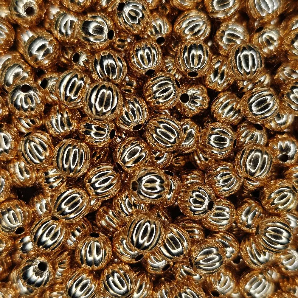 Fluted Copper Round Beads Assorted Sizes for Jewelry Making - Corrugated Metal Spacer Beads for DIY Bracelets, Necklaces, and Crafts, Earthy Jewelry Supplies by Earthy Vybz
