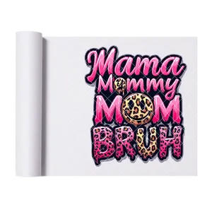 Pink Mama Mommy Mom - Direct Print Film Transfer for T-Shirts, Cotton, Polyester & Blends - High-Quality Print