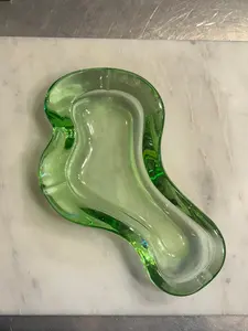 Vintage Ashtray Green Organic Shape 60000