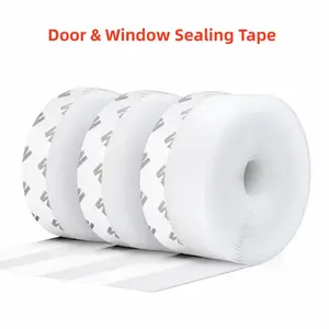 3PCS  16.4Ft Door Draft Stopper Seal Strip, 1.38in Wide Adhesive Weather Stripping Tape for Door/Window Gaps