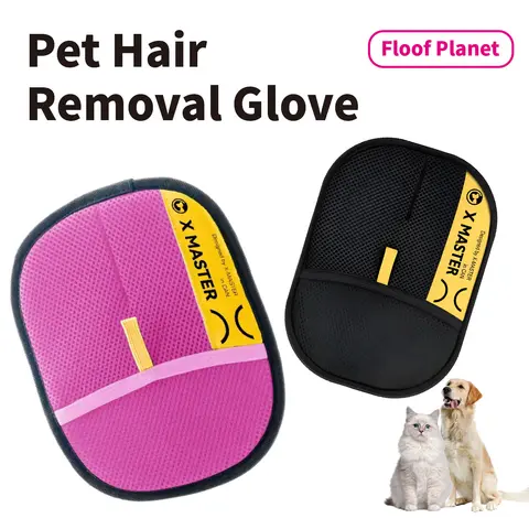 2026 Upgraded Reusable Electrostatic Pet Hair Remover Glove - Single Dog & Cat Grooming Tool, Universal Fit, No Battery Needed, Couch & Furniture Hair Pickup, Pink & Black