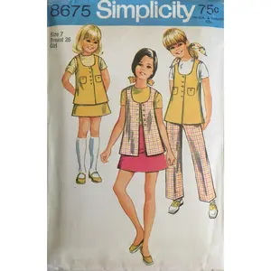 Simplicity 8675 Sewing Pattern (Vintage) CUT