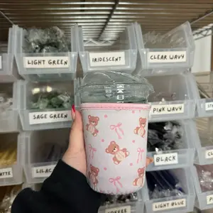 Coquette Bear Coffee Sleeves