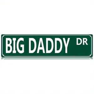 1pc Vintage "Big Daddy Dr" Metal Wall Art Sign - 16 Inch Rustic Green Iron Street Sign |   Durable Indoor/Outdoor Decor for Home, Porch, Bar & Man Cave |   Ready-to-Hang with Hardware Included, Perfect Birthday Gift