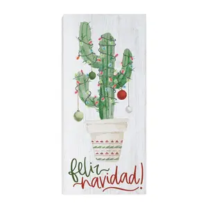Sincere Surroundings 12" Feliz Navidad Cactus I nspire Board