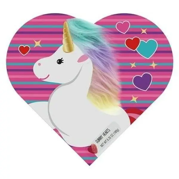 Galerie Unicorn Faux Heart Box with Gummies 6.35 oz