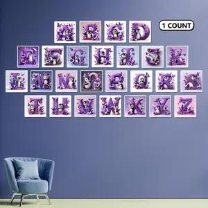 Letters 5D Diamond Arts Colorful Painting Kit without Frame, 1 Count Alphabet Diamond Arts Colorful Painting Kit, DIY Decorative Art Picture for Beginner, Diamond Painting Kits