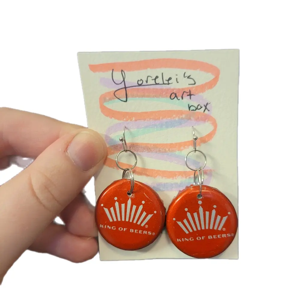 Beer Bottlecap Earrings