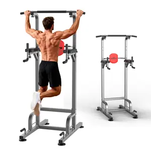 RELIFE Power Tower Pull Up Bar Station Assistive Trainer,Multi-Function Adjustable Height Pull-Up Bar,Home Gym Training Assist, 400 lb Heavy-Duty Pull-Up Station