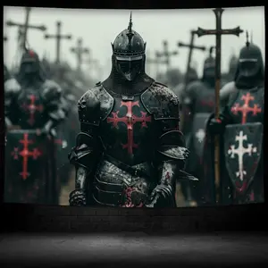 Father's Day gift Knight Battlefield Wall Tapestry: Suitable for Living Room, Bedroom, Office, and Party Decorations Interior Home Design