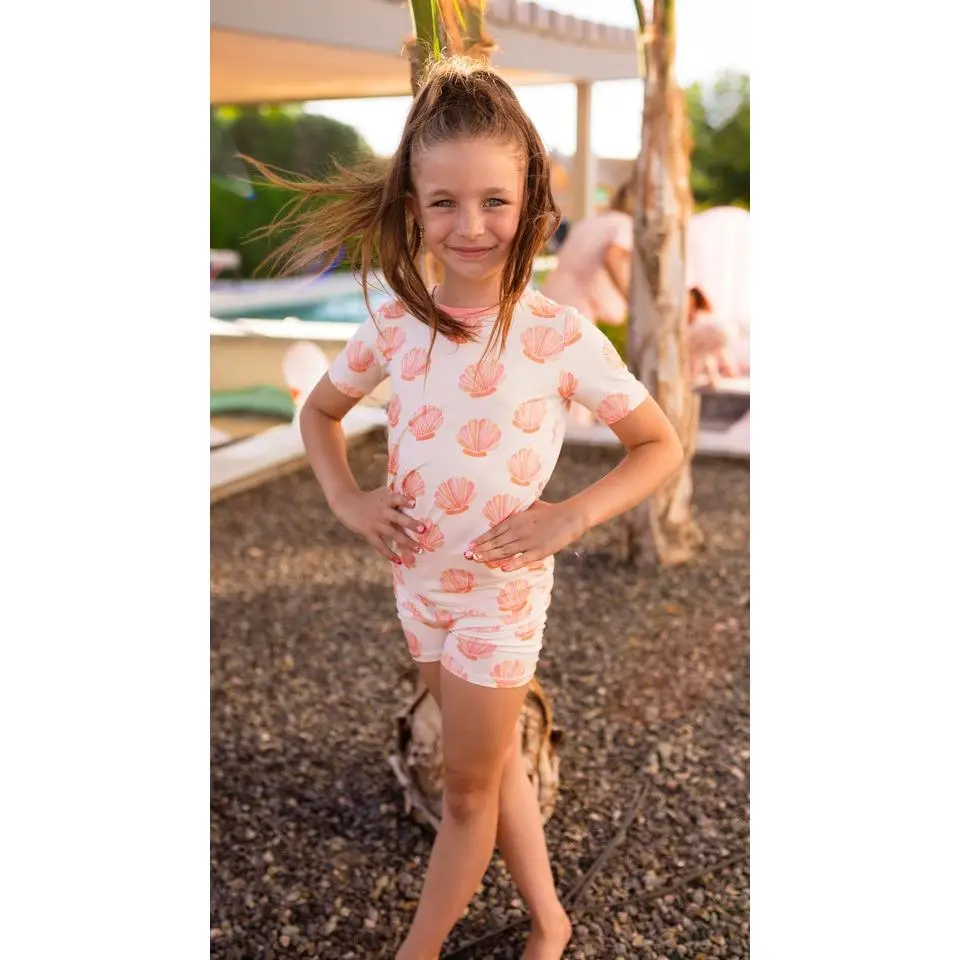 Youth Pajama short sleeve and shorts in Summer Shells