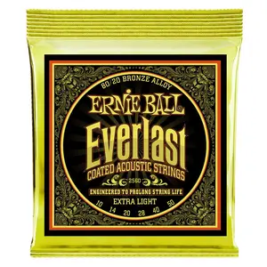 Ernie Ball Everlast Coated 80/20 Bronze Acoustic Guitar Strings 10-50
