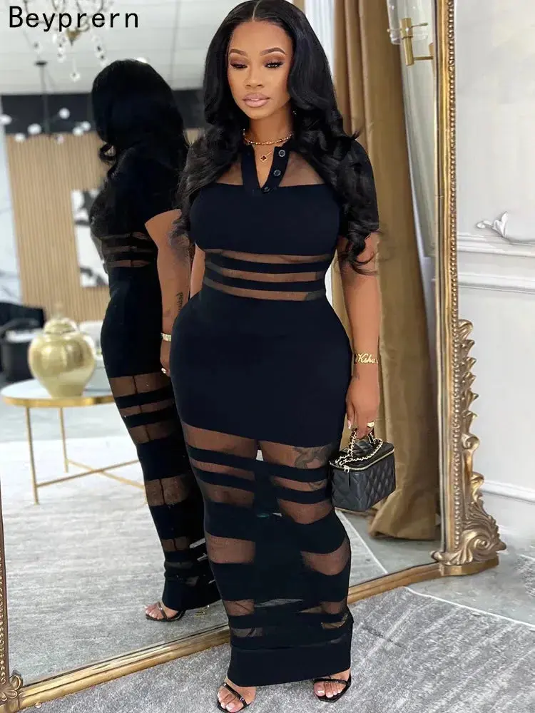 Women's Striped Sheer Maxi Polo Dress Lightweight Long Sleeve Layered Dress - TikTok Shop Women's Striped Sheer Maxi Polo Dress Lightweight Long Sleeve Layered Dress - TikTok Shop