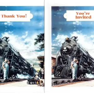 Whistle Stop Party Invite and Thank You Combo Pack