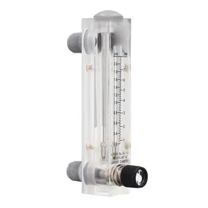Meter Panel Type Flowmeter, 1/2in Male and 1/4in Female Djustable Knob Panel Type Flowmeter for PVC Pipe, 0.2-2.0GPM 1-7LPM