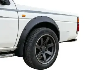 4PCS Matte Black Universal Fender Flares, Flexible Wide Body Wheel Arches For Pickup Trucks
