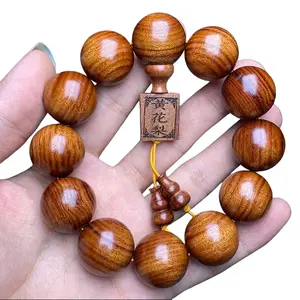 velishy Unisex Beaded Bracelet, Natural Log Large Leaf Hand-Held Prayer Beads for Unisex Use Adjustable,Couples,Set bracelet for men and women bracelet men