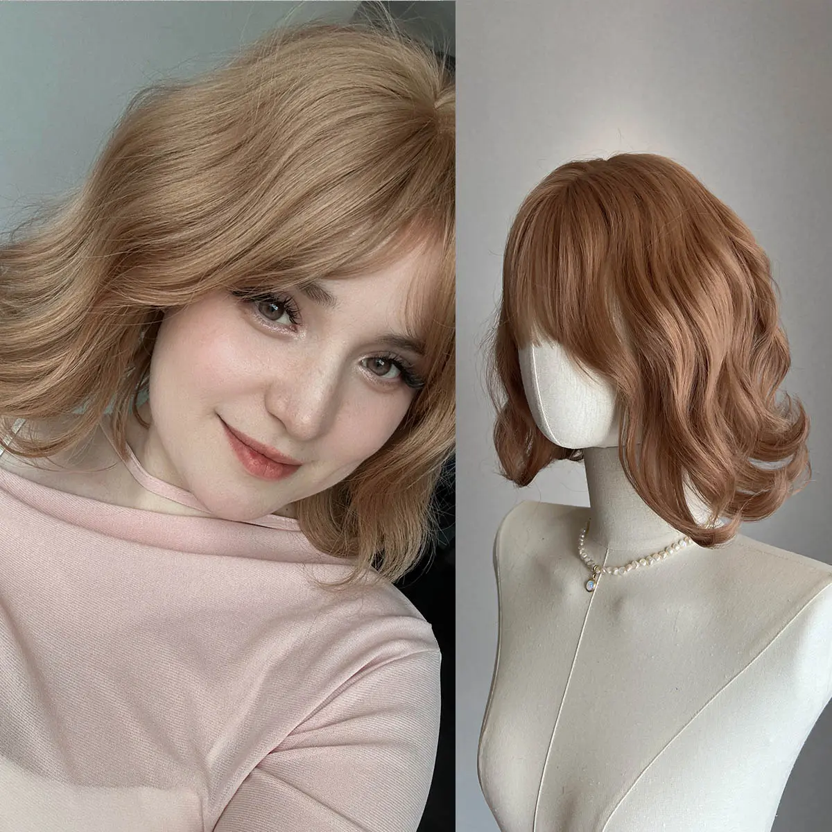 Bob Body Wave Hair Pre-styled Bangs Cut