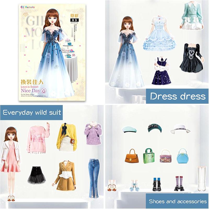 Magnetic Dress Up Paper Dolls for Girls Ages 4-7, Pretty Princess Game Paper Dolls Dress Up Toys, Creating Imaginative Birthday Gifts7