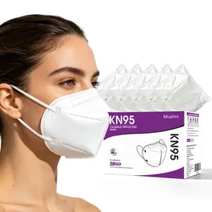 150pcs KN95 Black Face Masks, 5-Layer Cup-Style PPE Dust Safety Masks with 95%+ Filter Efficiency, Breathable Elastic Ear Loops