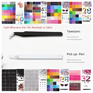 【 Eight Rhinestone Kits, One Randomly As Gifted】Summervibes Decoration Kit - Tweezers & Pick up Pen for VIBRANT GEMS