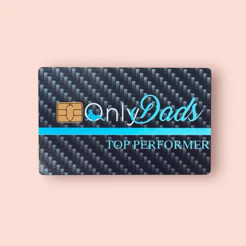 OnlyDads Top Performer Blue Holographic Credit Card Sticker Debit Skin Decal Cover Waterproof Vinyl Easy To Apply