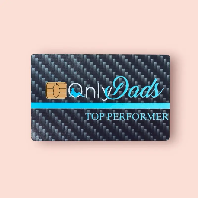 OnlyDads Top Performer Blue Holographic Credit Card Sticker Debit Skin Decal Cover Waterproof Vinyl Easy To Apply