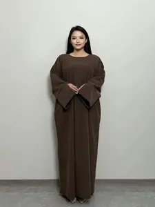 Winter Corduroy Abaya for Women with Pockets - Minimalist and Preppy Style