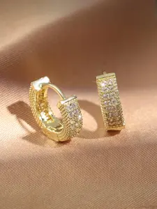 Golden/silver Color Earrings, Fashionable Casual Rhinestone Earrings, Plain Style, Metal Chain Material, All Seasons Jewelry