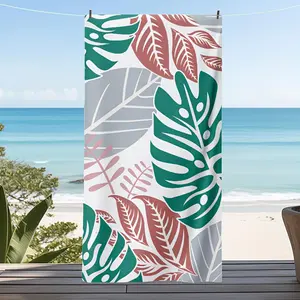 1pc Extra Large Palm Leaf Beach Towel - Lightweight, Quick-Dry Polyester, Modern Tropical Jungle Design, Perfect for Travel, Gifts for Women, Men, Mom, Dad, Best Friends, Beach Accessories | Modern Tropical Design | Lightweight Towel