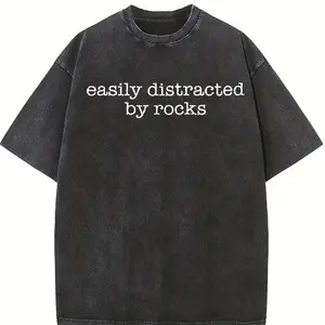 Easily Distracted By Rocks Shirt, Comfort Colors® Funny Rock Lover Shirt, Science Shirt, Geology Teacher Gift, Rock Collector T Shirt
