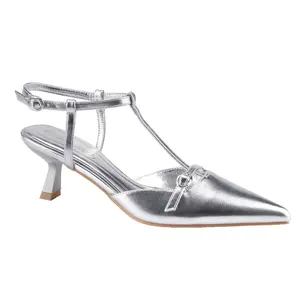 BELOVELY Women’s Low Kitten Heel Closed Pointed Toe Slingback Pumps Heels Slip On Heeled Sandals Dress Shoes Footwear Walking Shoes Girl Summer Wedding Elegant High Heels High Heel Classy Fashion Boot Knee Parent